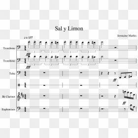 Sal Y Limon Sheet Music Composed By Jermaine Mathis - Sal Con Limon Clarinete, HD Png Download - sal png