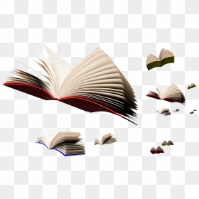 Flying Book Clipart Png Black And White Library Books - Flying Books Png, Transparent Png - flying paper png