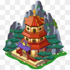 Fg Building Pagoda - Christmas Tree, HD Png Download - pagoda png