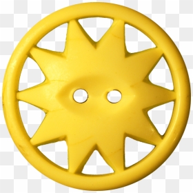 Button With Ten-pointed Star Inscribed In A Circle, - Inscribed Figure, HD Png Download - yellow button png