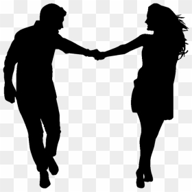 Couple Holding Hands Silhouette Png, Transparent Png - vhv