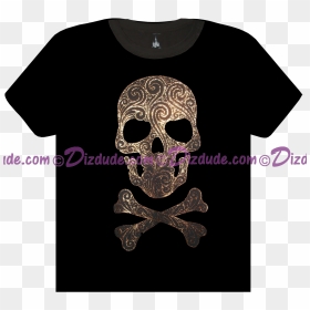 Disney"s Pirates Of The Caribbean Girls Gold Skull - Skull, HD Png Download - gold skull png
