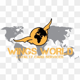 World Map Plain Png, Transparent Png - wings logo png