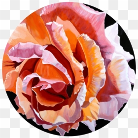 Blushing Peach Roses The Artwork Factory - Painting, HD Png Download - blushing png