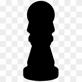 Chess Pawn Black Shape Side View Comments - Shadow Profile Of Man, HD Png Download - pawn png