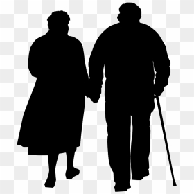 Couple Walking Silhouette Png, Transparent Png - couple silhouette holding hands png