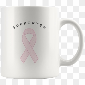Mug, HD Png Download - breast cancer awareness ribbon png