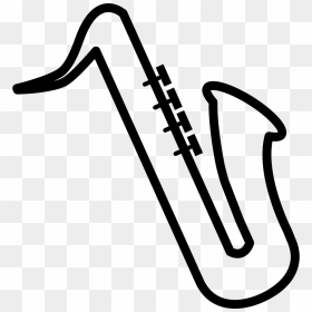 Saxophone - Molde De Instrumentos Musicais, HD Png Download - saxophone silhouette png