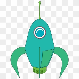 Clipart - Futuristic Rocket - Futuristic Clipart, HD Png Download - cartoon spaceship png