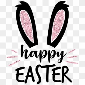 Happy Easter Pink Glitter Bunny Ears"  Data Zoom="//cdn - Illustration, HD Png Download - easter bunny ears png