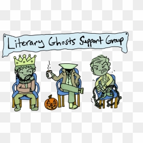 It"s Tough Being A Classic Literature Ghost - Cartoon, HD Png Download - cartoon ghost png