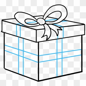 How To Draw Christmas Present - Christmas Presents Drawing, HD Png Download - open christmas present png
