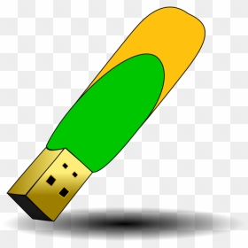 Skateboarding Equipment And Supplies,yellow,usb Flash - Usb Flash Drive, HD Png Download - flash drive png