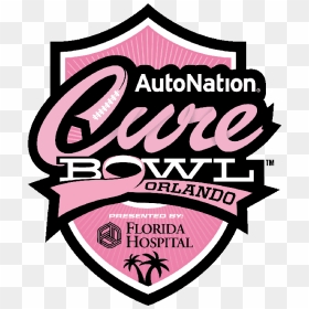 Cure Bowl Logo - Cure Bowl, HD Png Download - breast cancer awareness ribbon png
