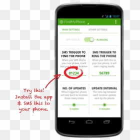 Find My Phone App Sms, HD Png Download - no cell phone png