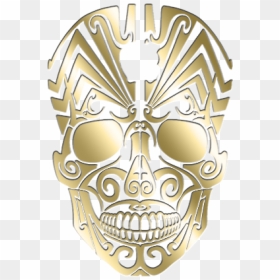 Gold Skull Engraving Iphone X - Skull, HD Png Download - gold skull png