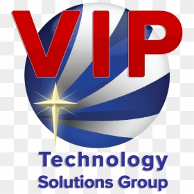 Vip Technology Solutions Group Stylized Logo And Name - Graphic Design, HD Png Download - vip logo png