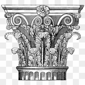 Corinthian-column - Pittock Mansion - Corinthian Column Illustration, HD Png Download - roman columns png