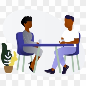 Black Couple In Coffee Shop - Black People, HD Png Download - black couple png