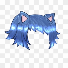 Blue Hair Png - Hair Gacha Life Clothes, Transparent Png - braids png