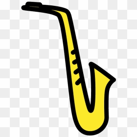 Saxophone Emoji Clipart, HD Png Download - saxophone silhouette png