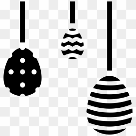 Egg Eggs Decorated Decoration Hanging Paschal - Easter Eggs Hanging Black Png, Transparent Png - hanging string png