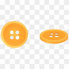 #sewing #yellow #buttons #two #mydrawing - Circle, HD Png Download - yellow button png