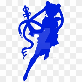 Sailor Moon Silhouette Clip Art - Sailor Moon Silhouette, HD Png Download - moon silhouette png