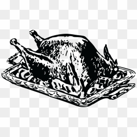 Free Clipart Of A Roasted Turkey - Meat Drawing Black And White Png, Transparent Png - roasted png