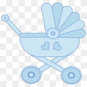 Blue Baby Stroller Clipart - Baby Carriage Png Green, Transparent Png - baby stroller png