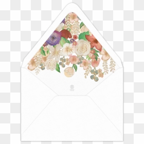 Watercolor Invitation Envelope Liner - Garden Roses, HD Png Download - watercolor roses png