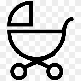 Baby Stroller Outline Of Side View - Kinderwagen Icoon, HD Png Download - baby stroller png