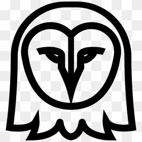 Owl Face Outline Front - Outline Of A Owl Head, HD Png Download - face outline png