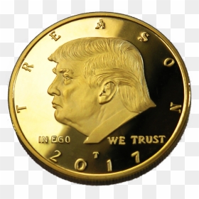 Pile Of Gold Coins - Donald Trump Gold Coin, HD Png Download - pile of coins png