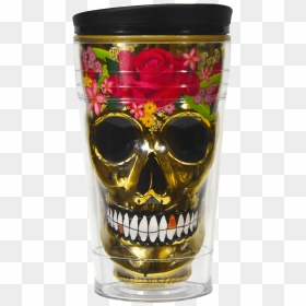 Cool Gear Gold Skull Coffee Cup, HD Png Download - gold skull png