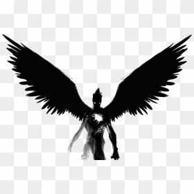 Transparent White Angel Wings Png - Drawing Demon With Wings, Png Download - white angel wings png