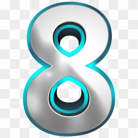 Metallic And Blue Number Eight Png Clipart Image - Eight Clipart Png, Transparent Png - metallic png
