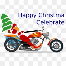 Santa On Chopper Clip Arts, HD Png Download - chopper motorcycle png