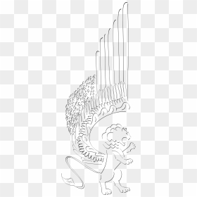 Winged Lion Front Left Clip Arts, HD Png Download - lion paw png