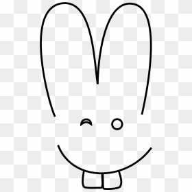 Easter Lapin Clin Bunny Rabbit Clip - Rabbit Nose Smile Drawing Png, Transparent Png - easter bunny ears png