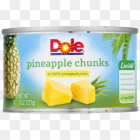 Dole Pineapple Chunks In Juice, HD Png Download - pineapple slice png