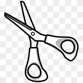 Scissor Png Black And White - Scissors Clipart Black And White, Transparent Png - cut line png