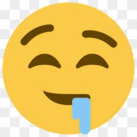 Happy Drool Salivate Saliva Hungry Emoji Emoticon Face - Emoji Tirando Baba, HD Png Download - saliva png