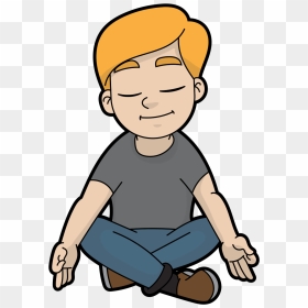 Meditation Pic In Cartoon, HD Png Download - cartoon man png