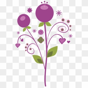 Purple, Vector, Flowers Fantasy Berry Swirls Png Photo, - Vector Png Flores Png, Transparent Png - flores vector png