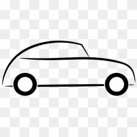 Car Icon - Cartoon Car Black And White, HD Png Download - white car icon png