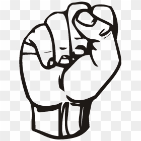 Sign Language S Fist Svg Clip Arts - Clipart Fist Png, Transparent Png - cartoon sign png