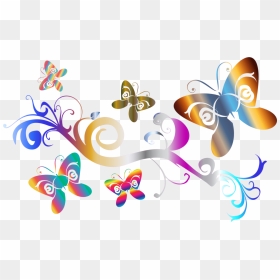 Butterfly,logo,text - Butterfly Flourish Png, Transparent Png - borboleta png