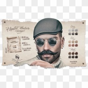 Tp To Ga, HD Png Download - hipster mustache png