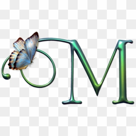 Alfabeto Decorativo Borboleta Png - M Png, Transparent Png - borboleta png